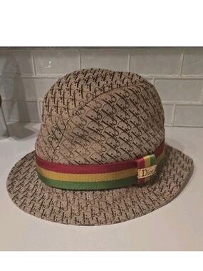 Dior RASTA Monogram Bucket Hat 90s Rare & Collectible Galliano EXCELLENT
